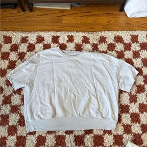 Daily Drills Light Blue Cropped Sleeve Crew in M/L